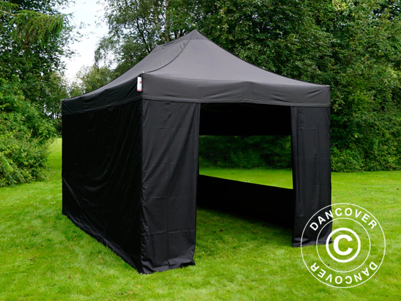 Quick-up telt FleXtents PRO Steel 3x4,5m, Svart, inkl. 4 sider - Image 7