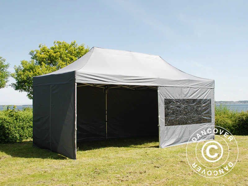 Quick-up telt FleXtents PRO Steel 3x6m Grå, inkl. 6 sider - Image 3