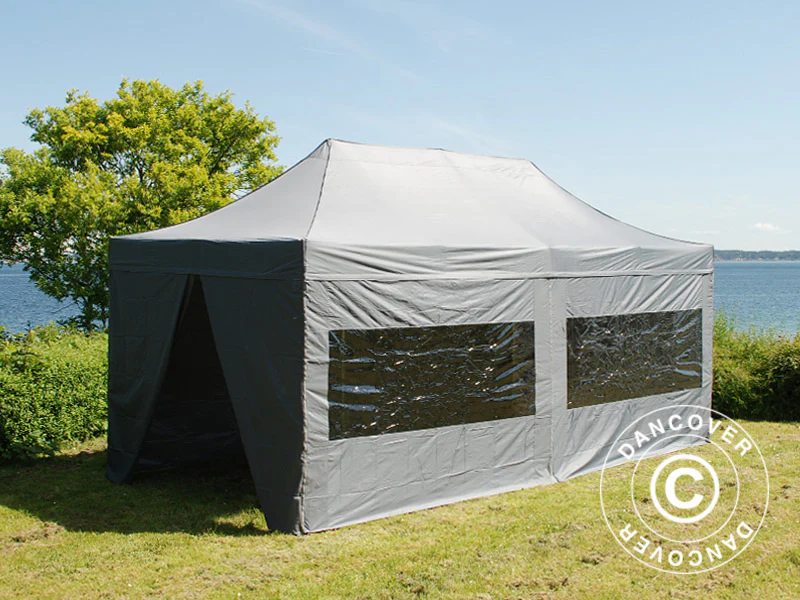 Quick-up telt FleXtents PRO Steel 3x6m Grå, inkl. 6 sider - Image 4