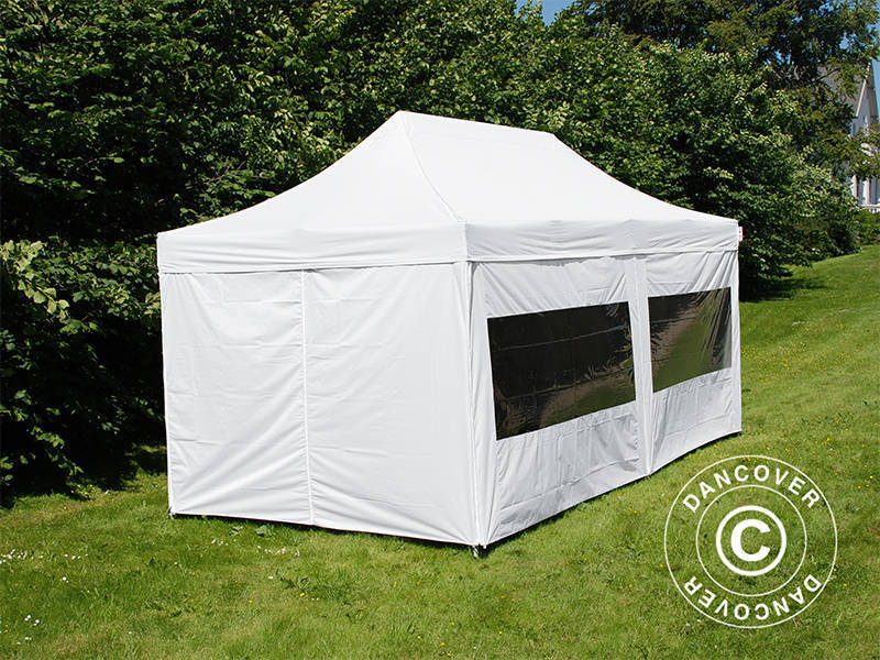 Quick-up telt FleXtents PRO Steel 3x6m Hvit, inkl. 6 sider - Image 3
