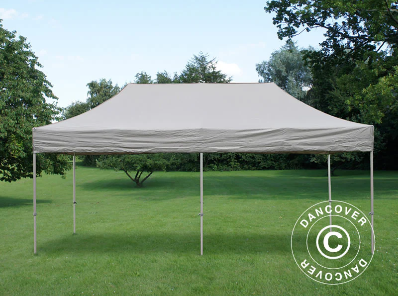 Quick-up telt FleXtents PRO Steel 3x6m Latte, inkl. 6 dekorative gardiner - Image 4