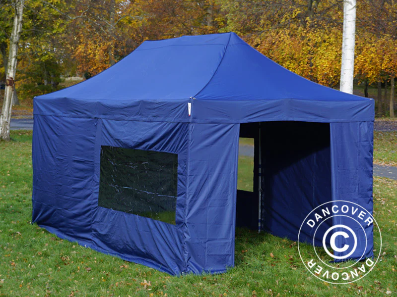 Quick-up telt FleXtents PRO Steel 3x6m Mørk blå, inkl. 6 sider - Image 4