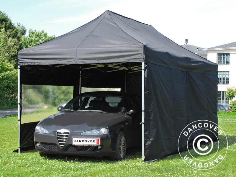 Quick-up telt FleXtents PRO Steel 3x6m Svart, inkl. 6 sider - Image 3