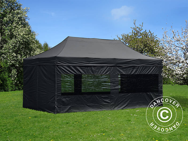 Quick-up telt FleXtents PRO Steel 3x6m Svart, inkl. 6 sider - Image 5