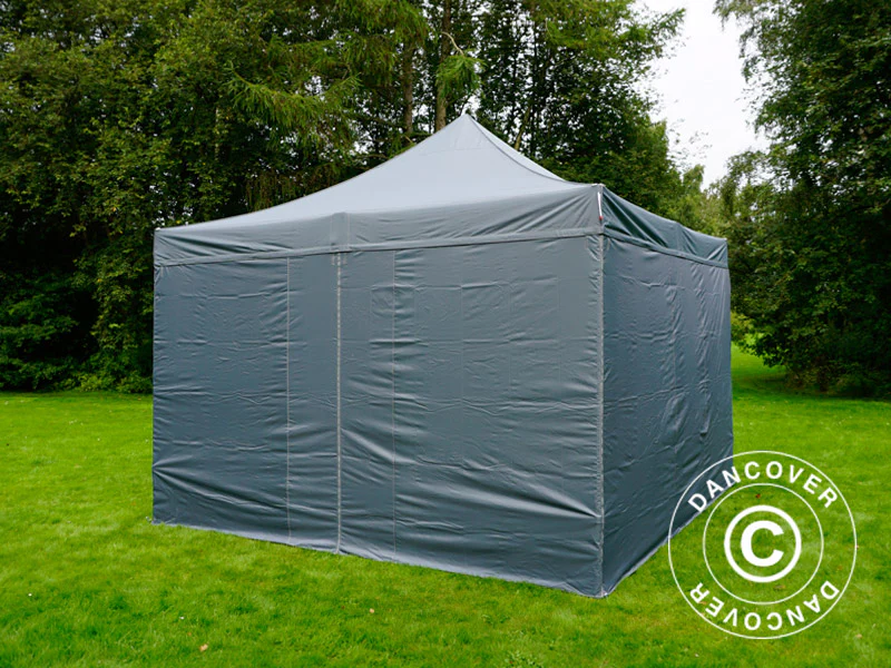 Quick-up telt FleXtents PRO Steel 4x4m Grå, inkl. 4 sider - Image 3