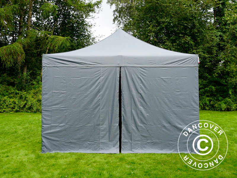 Quick-up telt FleXtents PRO Steel 4x4m Grå, inkl. 4 sider - Image 4