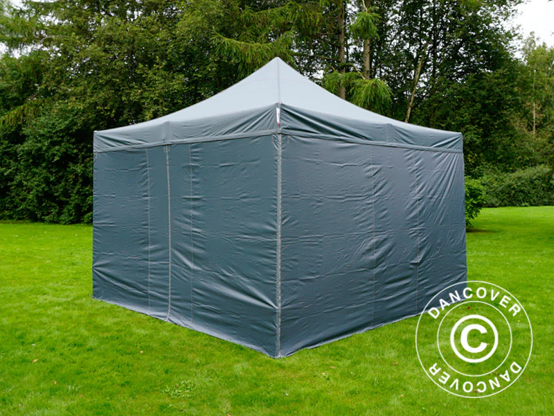 Quick-up telt FleXtents PRO Steel 4x4m Grå, inkl. 4 sider - Image 6