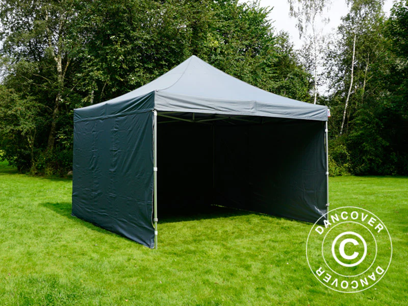 Quick-up telt FleXtents PRO Steel 4x4m Grå, inkl. 4 sider - Image 7