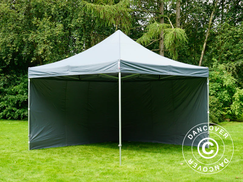 Quick-up telt FleXtents PRO Steel 4x4m Grå, inkl. 4 sider - Image 8