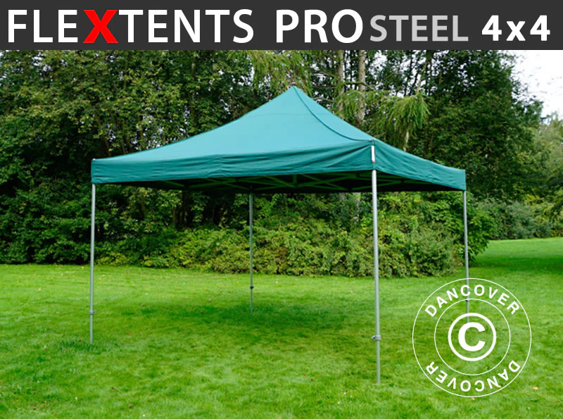 Quick-up telt FleXtents PRO Steel 4x4m Grønn