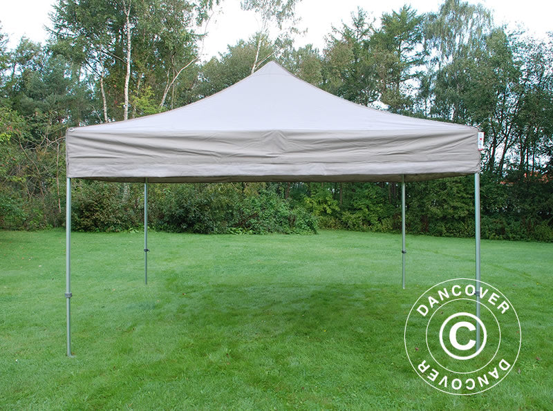 Quick-up telt FleXtents PRO Steel 4x4m Latte, inkl. 4 dekorative gardiner - Image 4