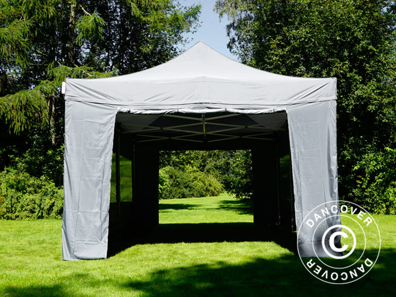Quick-up telt FleXtents PRO Steel 4x6m Grå, inkl. 8 sider - Image 3