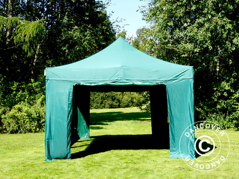 Quick-up telt FleXtents PRO Steel 4x6m Grønn, inkl. 8 sider - Image 4