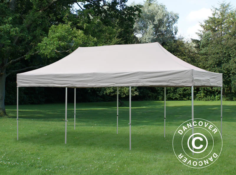 Quick-up telt FleXtents PRO Steel 4x6m Latte, inkl. 8 dekorative gardiner - Image 5