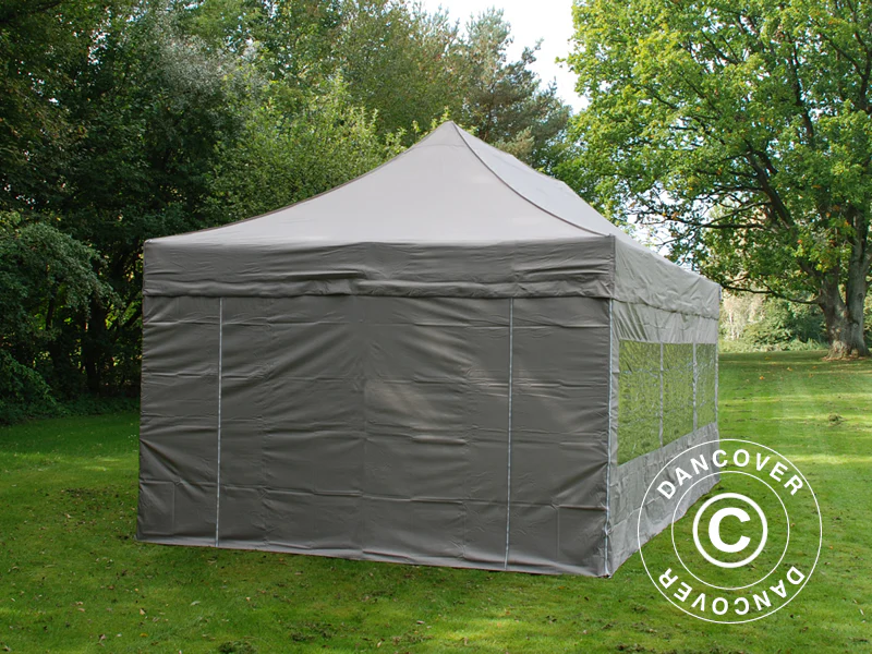Quick-up telt FleXtents PRO Steel 4x6m Latte, inkl. 8 sider - Image 4