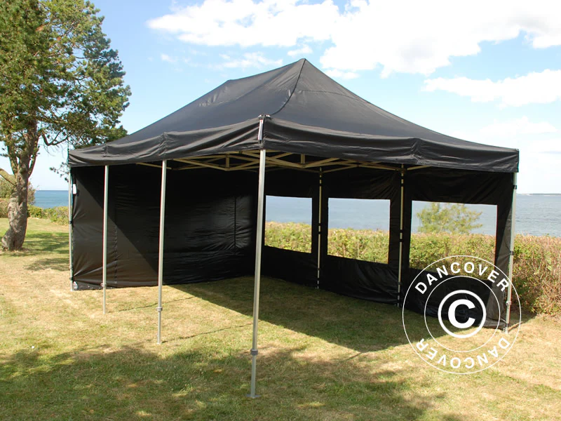 Quick-up telt FleXtents PRO Steel 4x6m Svart, inkl. 8 sider - Image 5