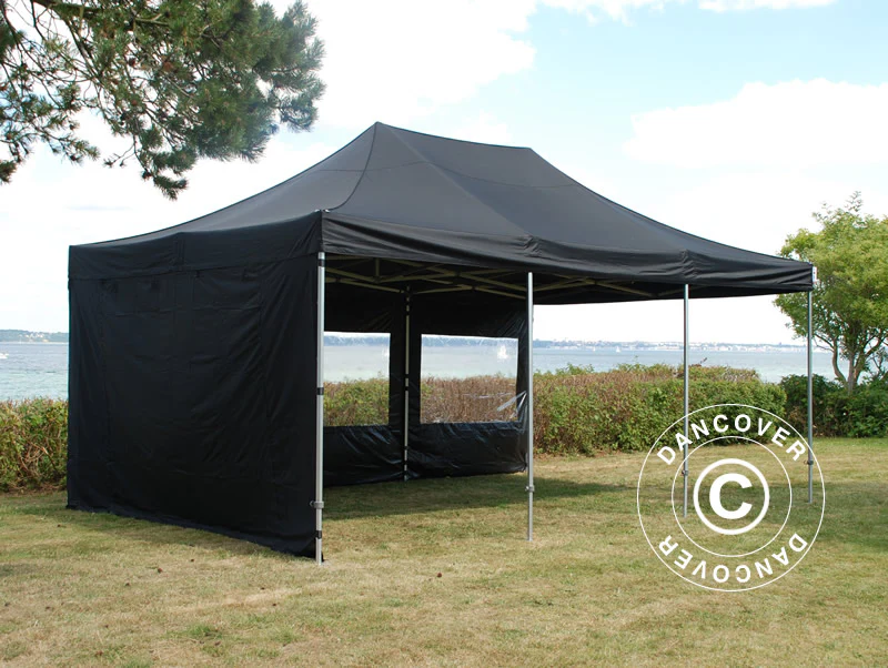 Quick-up telt FleXtents PRO Steel 4x6m Svart, inkl. 8 sider - Image 6