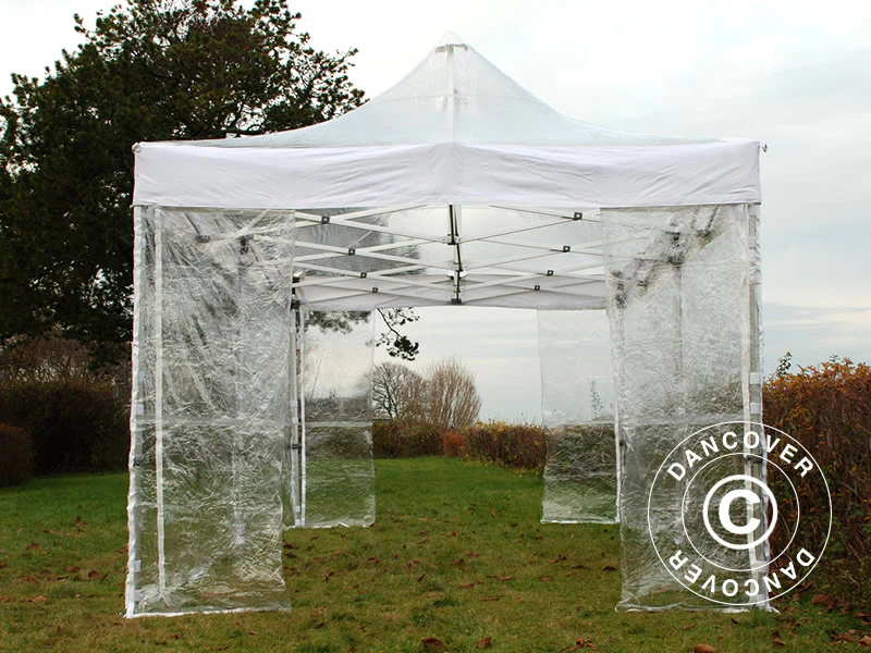 Quick-up telt FleXtents PRO Steel 4x6m Transparent, inkl. 8 sider - Image 3