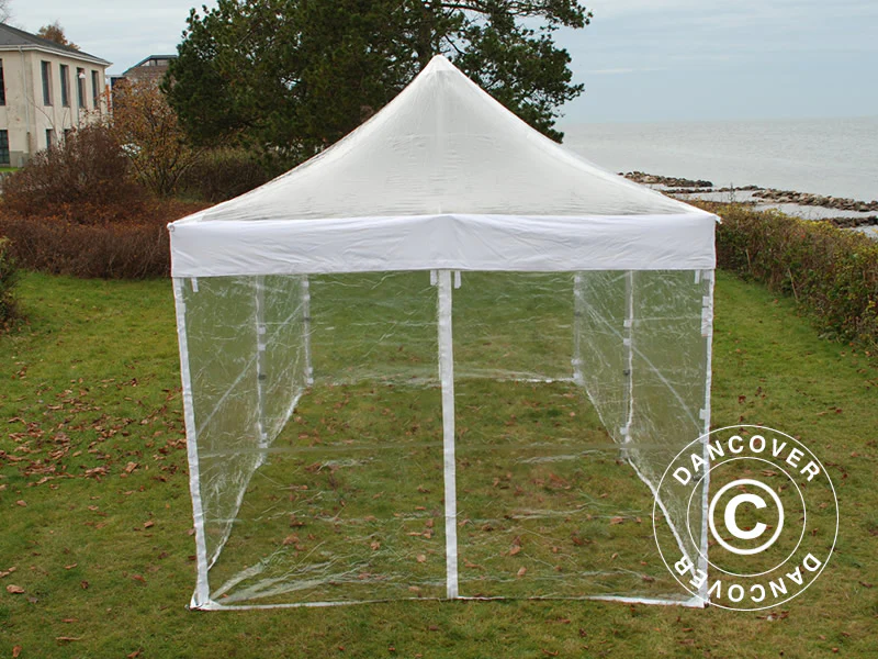 Quick-up telt FleXtents PRO Steel 4x6m Transparent, inkl. 8 sider - Image 4