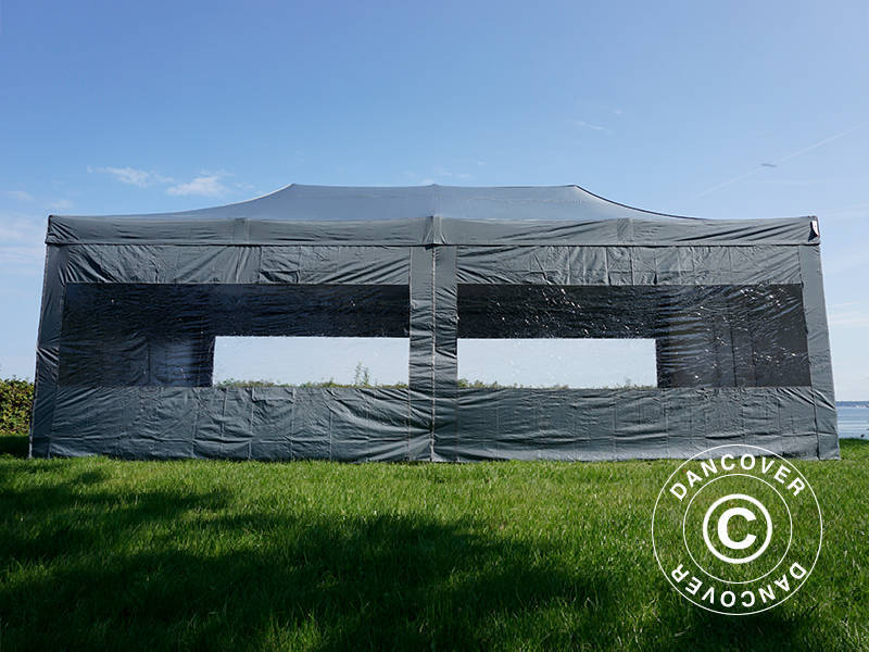 Quick-up telt FleXtents PRO Steel 4x8m Grå, inkl. 6 sider - Image 5