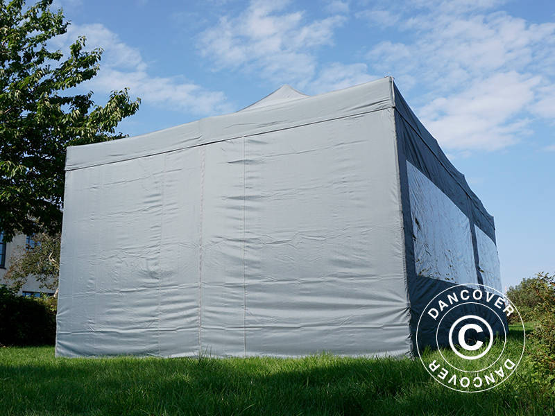 Quick-up telt FleXtents PRO Steel 4x8m Grå, inkl. 6 sider - Image 7