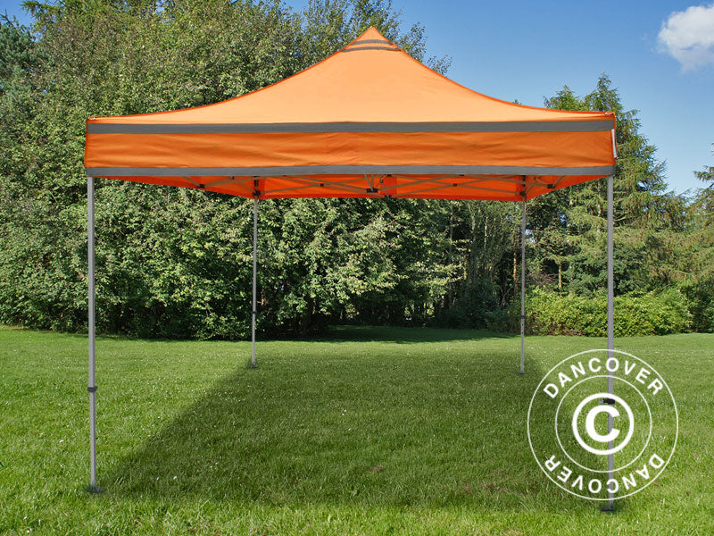 Quick-up telt FleXtents PRO Steel Arbeidstelt 3x3m Oransje reflekterende - Image 2