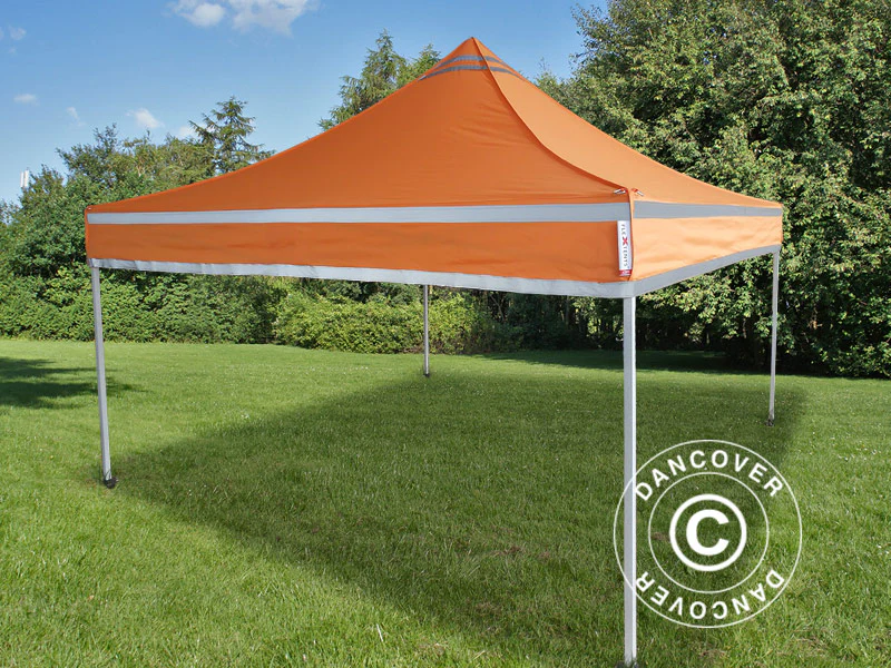 Quick-up telt FleXtents PRO Steel Arbeidstelt 3x3m Oransje reflekterende - Image 3