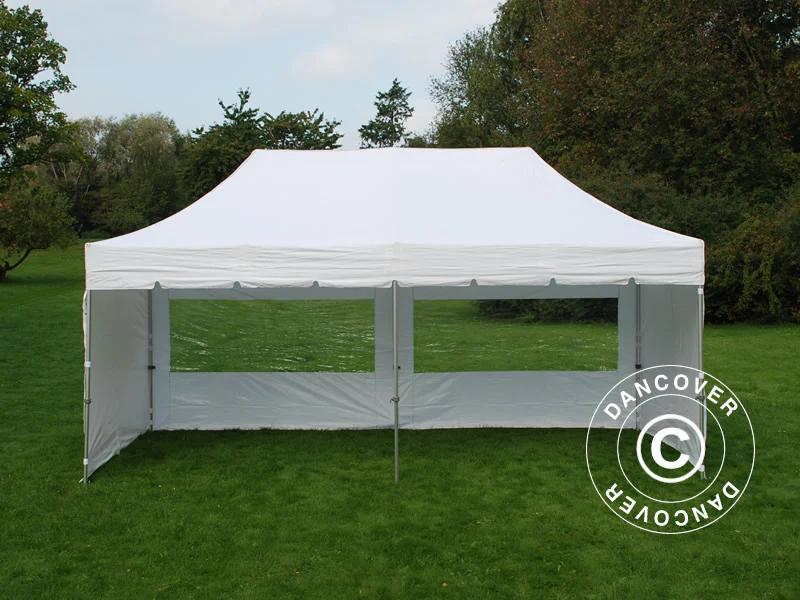 Quick-up telt FleXtents PRO Steel "Peaked" 3x6m Hvit, inkl. 6 sider - Image 5