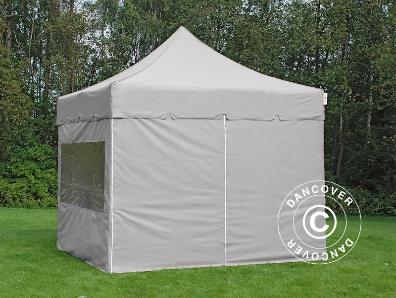 Quick-up telt FleXtents PRO Steel "Peaked" 4x4m Latte, inkl. 4 sider - Image 8