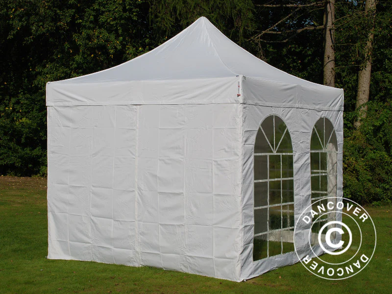 Quick-up telt FleXtents PRO Steel Vintage Style 3x3m Hvit, inkl. 4 sider - Image 4