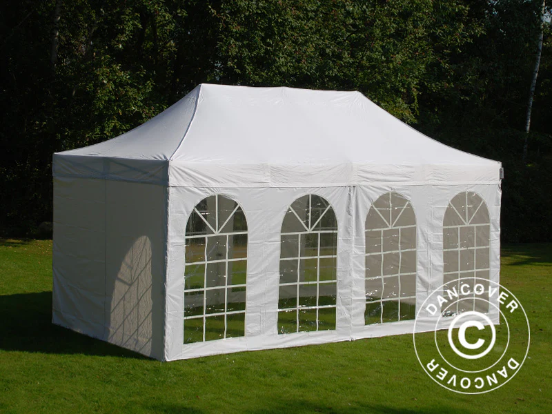 Quick-up telt FleXtents PRO Steel Vintage Style 3x6m Hvit, inkl. 6 sider - Image 5