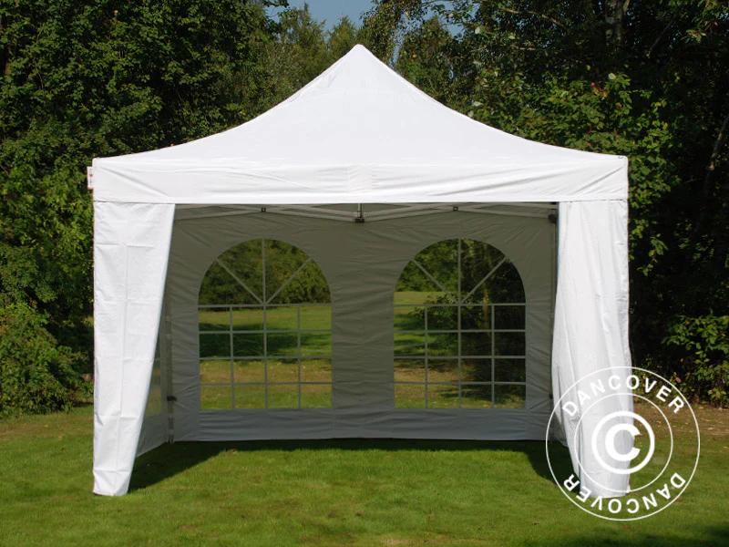 Quick-up telt FleXtents PRO Steel Vintage Style 4x4m Hvit, inkl. 4 sider - Image 6