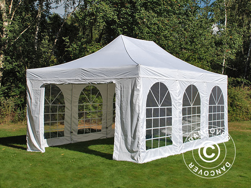 Quick-up telt FleXtents PRO Steel Vintage Style 4x6m Hvit, inkl. 8 sider - Image 6