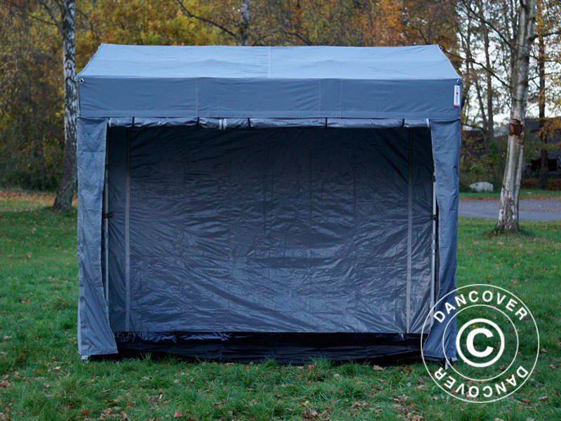 Quick-up telt FleXtents PRO Trapezo 2x3m Grå, inkl. 4 sider - Image 10