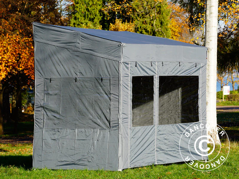 Quick-up telt FleXtents PRO Trapezo 2x3m Grå, inkl. 4 sider - Image 3