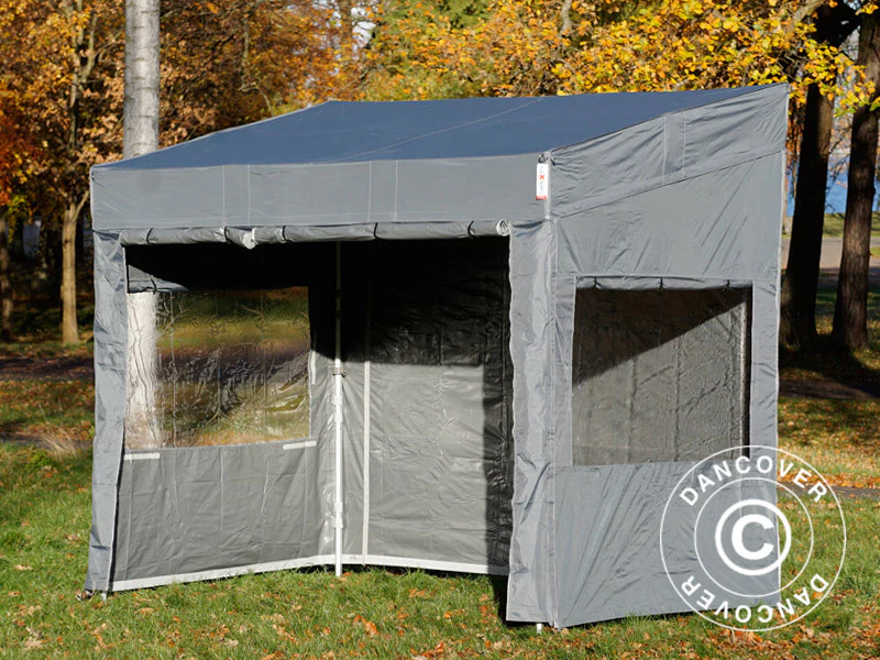 Quick-up telt FleXtents PRO Trapezo 2x3m Grå, inkl. 4 sider - Image 7