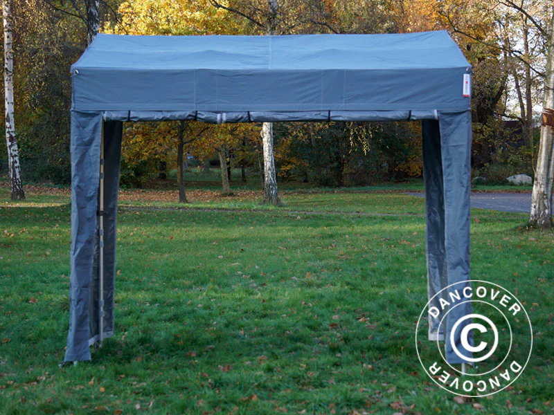 Quick-up telt FleXtents PRO Trapezo 2x3m Grå, inkl. 4 sider - Image 8