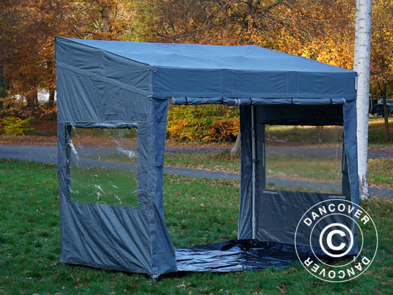 Quick-up telt FleXtents PRO Trapezo 2x3m Grå, inkl. 4 sider - Image 9
