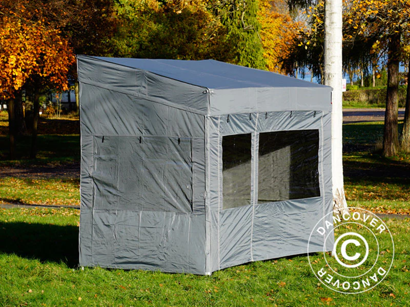Quick-up telt FleXtents PRO Trapezo 3x3m Grå, inkl. 4 sider - Image 2