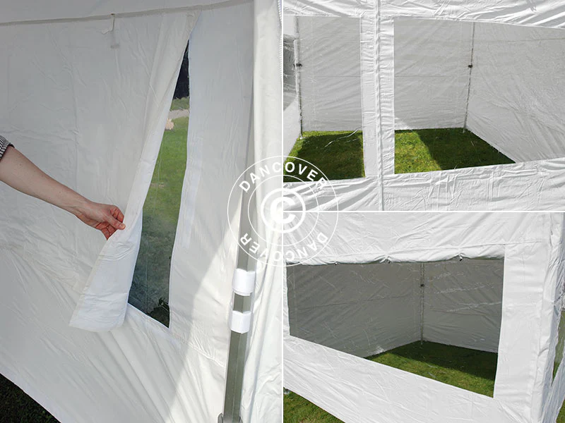 Quick-up telt FleXtents PRO Trapezo 3x3m Hvit, inkl. 4 sider - Image 11