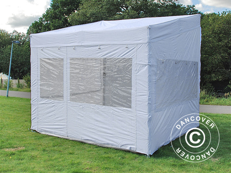 Quick-up telt FleXtents PRO Trapezo 3x3m Hvit, inkl. 4 sider - Image 3