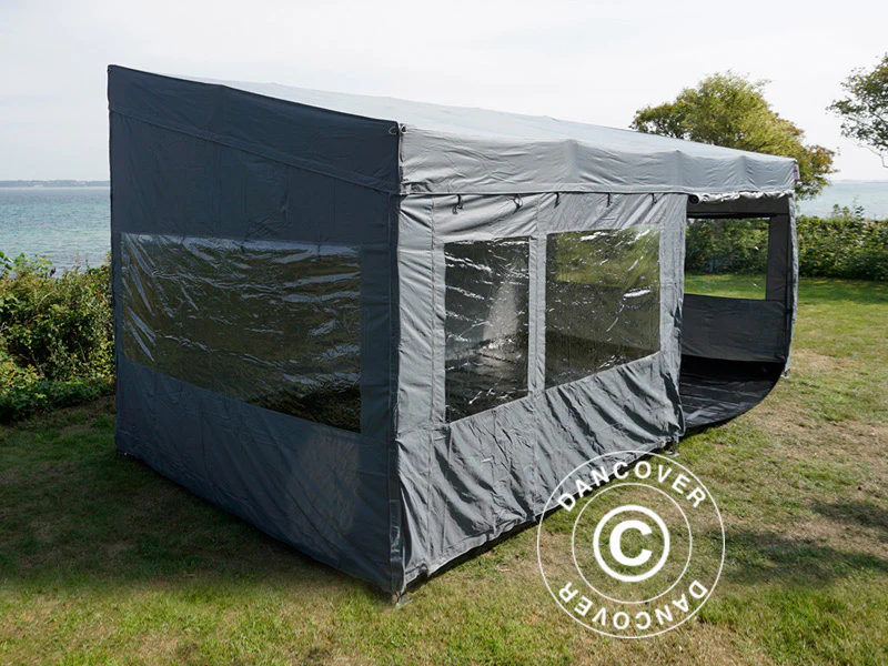 Quick-up telt FleXtents PRO Trapezo 3x6m Grå, inkl. 4 sider - Image 30