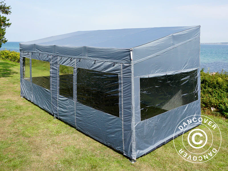 Quick-up telt FleXtents PRO Trapezo 3x6m Grå, inkl. 4 sider - Image 40