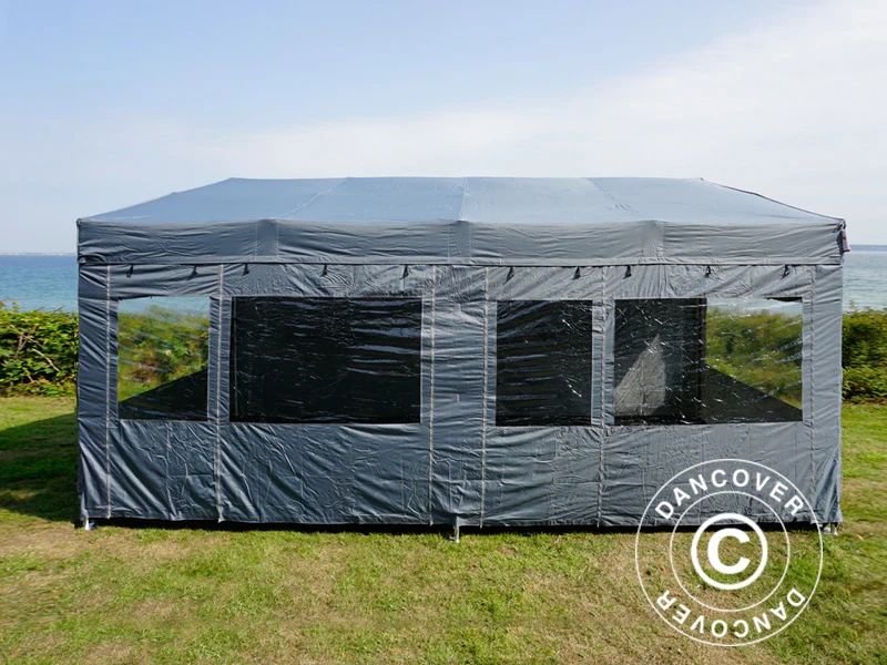 Quick-up telt FleXtents PRO Trapezo 3x6m Grå, inkl. 4 sider - Image 41