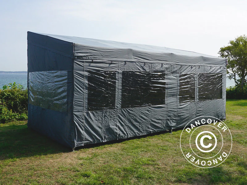 Quick-up telt FleXtents PRO Trapezo 3x6m Grå, inkl. 4 sider - Image 52
