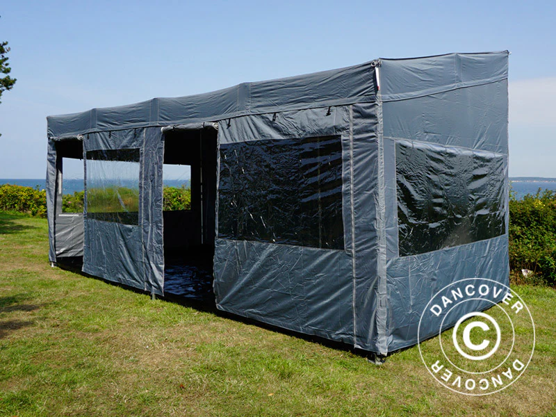Quick-up telt FleXtents PRO Trapezo 3x6m Grå, inkl. 4 sider - Image 57
