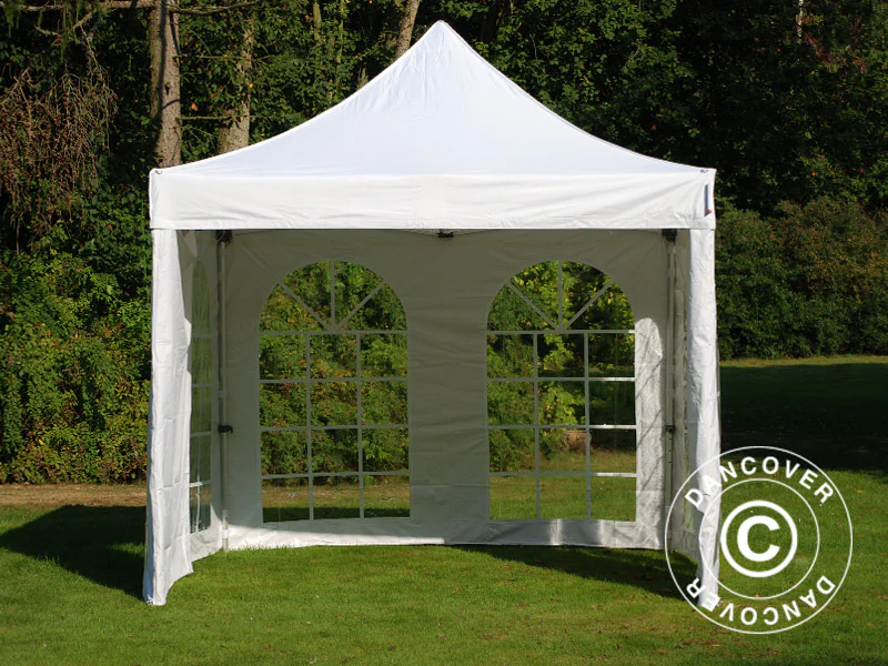 Quick-up telt FleXtents PRO Vintage Style 3x3m Hvit, inkl. 4 sider - Image 12