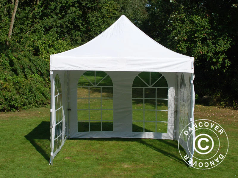 Quick-up telt FleXtents PRO Vintage Style 3x3m Hvit, inkl. 4 sider - Image 16