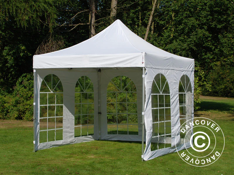 Quick-up telt FleXtents PRO Vintage Style 3x3m Hvit, inkl. 4 sider - Image 17