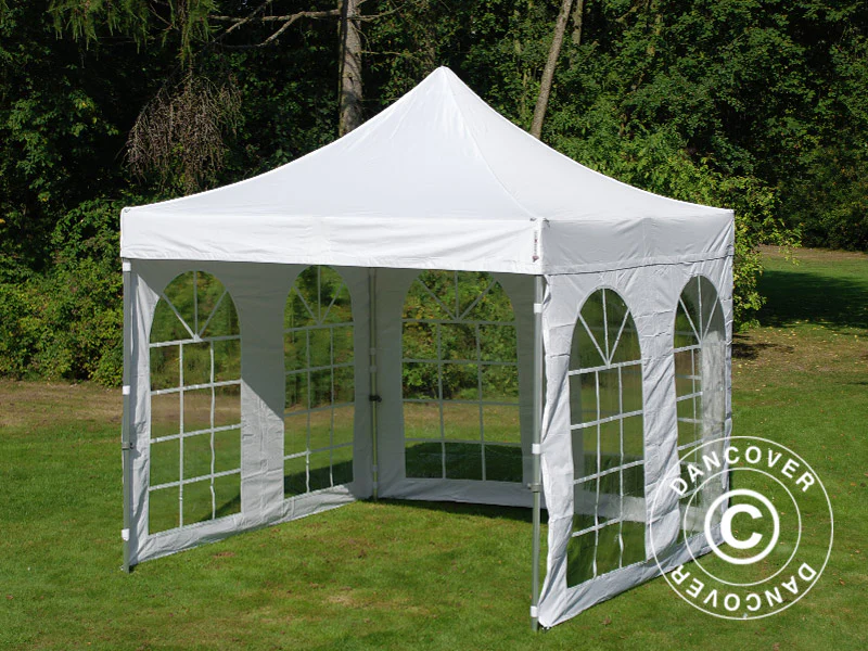 Quick-up telt FleXtents PRO Vintage Style 3x3m Hvit, inkl. 4 sider - Image 6